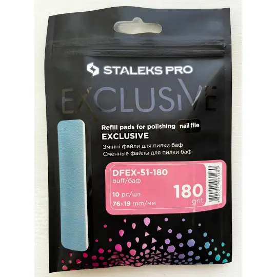 Replacement files for short file (foam-based sander) STALEKS PRO EXCLUSIVE 51 180 grit