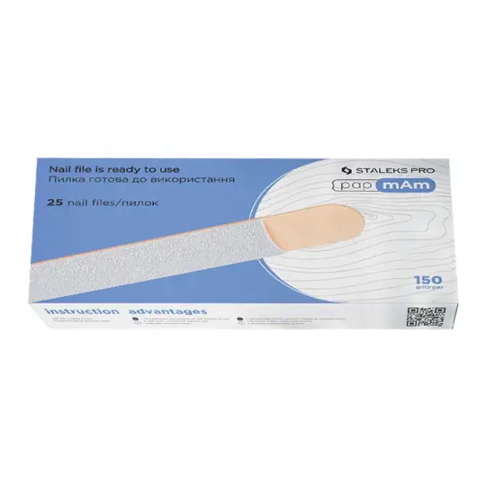 קבצים חלופיים לבן רך papmAm על בסיס עץ 150 גריט STALEKS PRO EXPERT 25 יח'