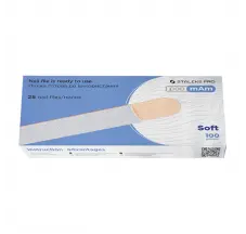 Сменные файлы белые мягкие papmAm на деревянной основе 100 грит STALEKS PRO EXPERT 25 шт