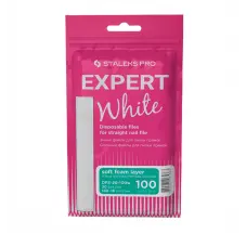 Сменные файлы белые для пилки прямой на мягкой основе 100 грит STALEKS PRO EXPERT 20 30 шт