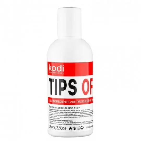 Tips off 250 ml. (gel nail polish/acrylic remover) Kodi Professional