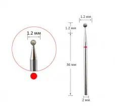Milling cutter ball (red) diameter - 1.2mm