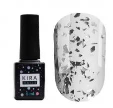 No Wipe Top Coat Silver Shard 6 ml. Kira Nails