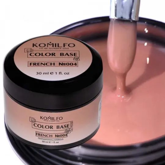 База Komilfo Color Base French 004 (капучино), 30 мл (гель-банка)