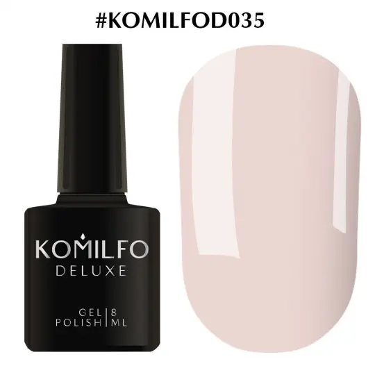 Гель-лак Komilfo Deluxe Series №D035 (светлый серо-лиловый, эмаль), 8 мл