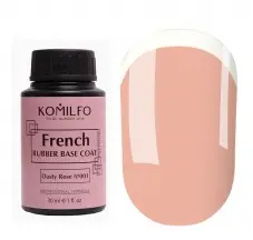 French Rubber Base №001 Dusty Rose (without brush,bottle) 30 ml. Komilfo