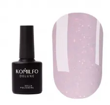 Komilfo Moon Crush Base 104 milky pink base, gold glitter, translucent, 8 ml