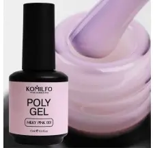 PolyGel №001 Milky Pink 15 ml. Komilfo