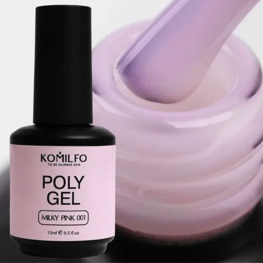 PolyGel №001 وردي حليبي 15 مل. كوميلفو