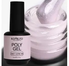 PolyGel №008 Milky Glitter (with shimmer) 15 ml. Komilfo