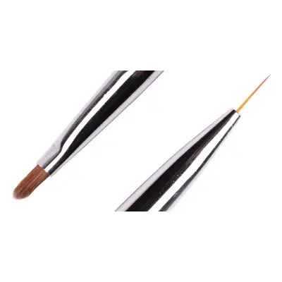 فرشاة Komilfo Double Gel Oval 6 (Kolinsky) / Liner 9 (Nylon)
