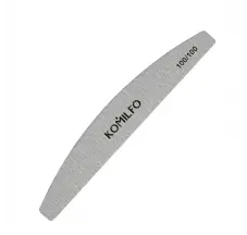 Nail file Komilfo semicircle gray 100/100, 18 cm
