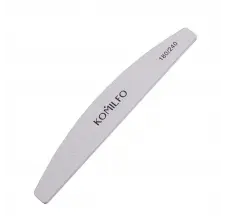 Nail file Komilfo semicircle gray 180/240, 18 cm