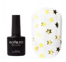 Топ KOMILFO STAR NAILS GOLD TOP, БЕЗ ЛС, С УФ-ФИЛЬТРОМ, 8 МЛ