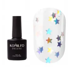 Топ KOMILFO STAR NAILS HOLO TOP, БЕЗ ЛС, С УФ-ФИЛЬТРОМ, 8 МЛ