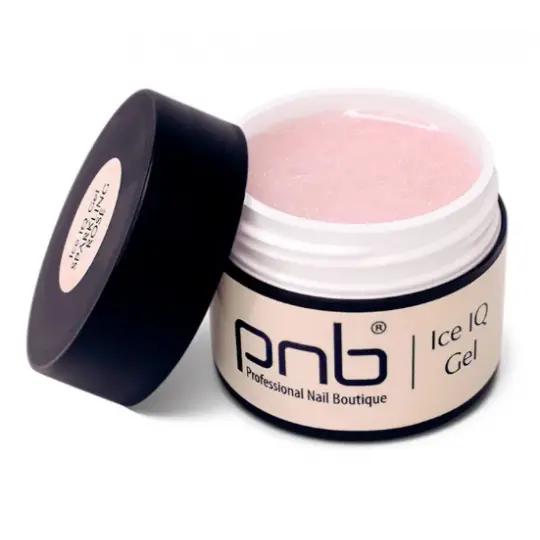 Low-temperature milk-pink polygel / UV/LED Ice IQ Gel, Sparkling Rose PNB, 15 ml