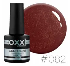 Oxxi gel polish #082 (maroon  with micro-shine)
