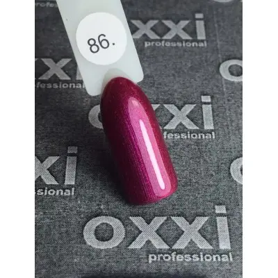 Гель лак Oxxi №086 (розовая фуксия с микроблееском)