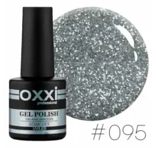Oxxi gel polish #095 (rich silver glitter)