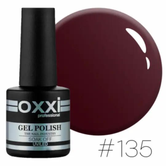 Oxxi gel polish #135 (dark marsala)