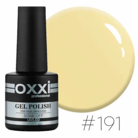 Гель лак Oxxi №191 (бледный желтый)