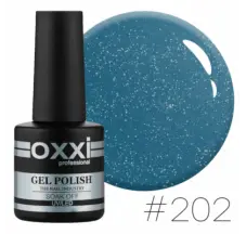 Oxxi gel polish #202 (turquoise with holographic sparkles)