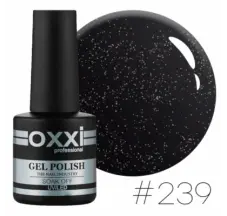 ملمع جل Oxxi # 239 (أسود مع لمعان أحمر وأخضر دقيق)