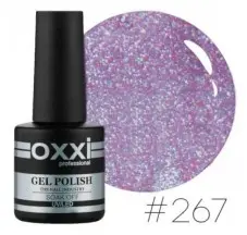 Oxxi gel polish #267 (dark lilac, micro-shine)