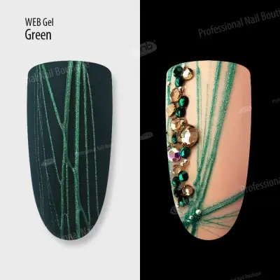 Gel spider web green PNB / UV / LED Web Gel Green