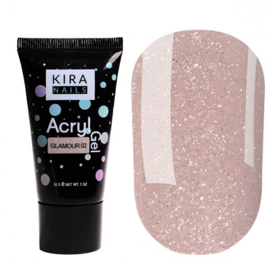 Acryl Gel Glamour 02, 30 ml. Kira Nails
