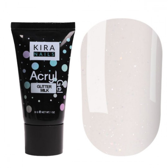 Acryl Gel Glitter Milk 30 ml. Kira Nails