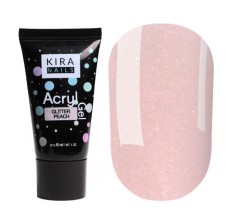 Acryl Gel Glitter Peach 30 ml. Kira Nails