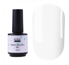 Kira Nails French Base Milk 001 (milk), 15 ml