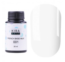 Kira Nails French Base Milk 001 (milk), 30 ml