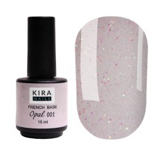 Kira Nails French Base Opal 001, 15 מ"ל