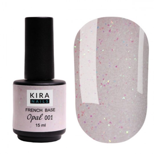 Kira Nails French Base Opal 001, 15 мл