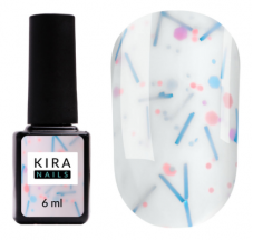 Colored base with glitter Kira Nails Lollypop Base №001, 6 ml
