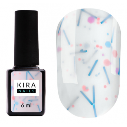 Colored base with glitter Kira Nails Lollypop Base №001, 6 ml