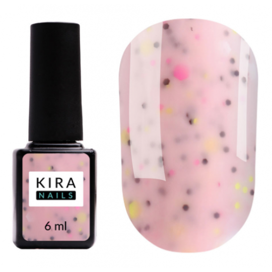 Colored base with glitter Kira Nails Lollypop Base №004, 6 ml