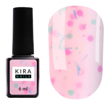 Colored base with glitter Kira Nails Lollypop Base №005, 6 ml