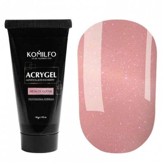 Komilfo Acryl Gel №007 Nude Glitter 30 גרם