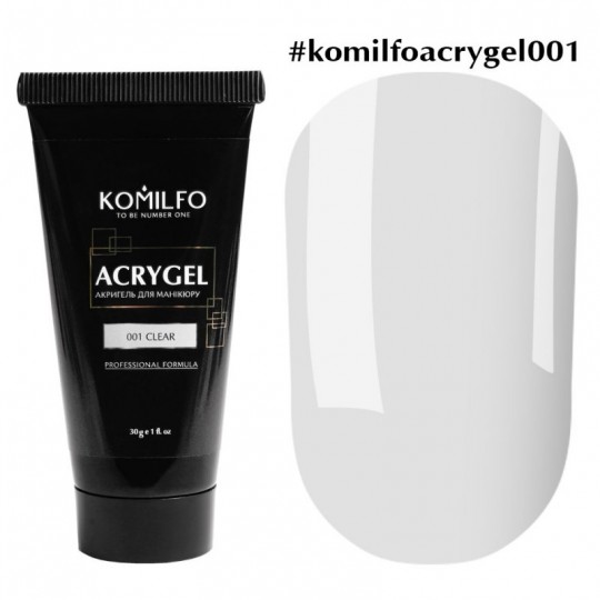 Komilfo Acryl Gel №001 שקוף 30 גרם.
