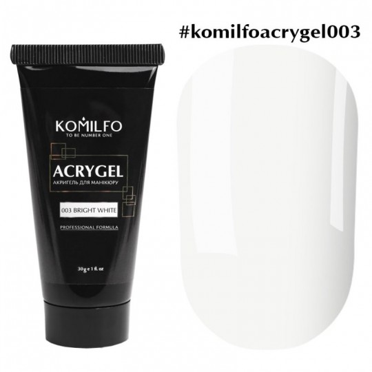 Komilfo Acryl Gel №003 Глянцевый белый 30 g.