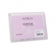 Acrygel top nail forms ( Almond ) 120 pcs. Komilfo