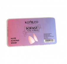 Komilfo SoFast Nail Forms Nude Almond Short, 300 шт