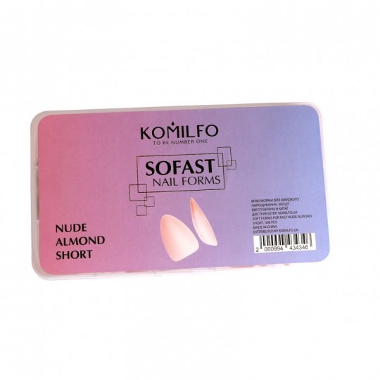 Komilfo SoFast Nail Forms Nude Almond Short، 360 шт