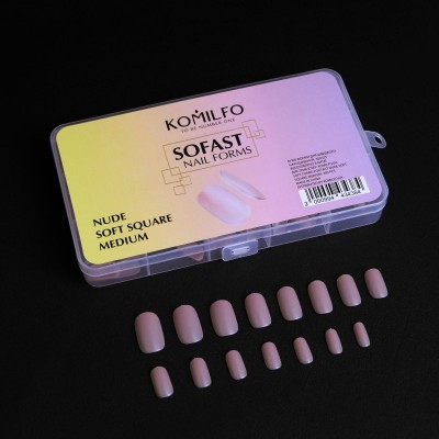 SoFast Nail Froms Nude Soft Square Medium (300 قطعة) كوميلفو