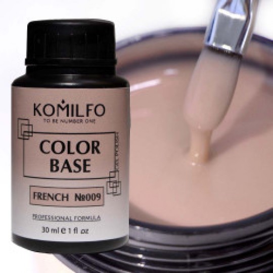 Color Base French №009 30 ml. (without brush,bottle) Komilfo
