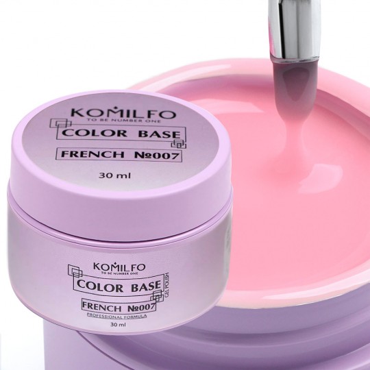  Photo 1Photo 2Photo 3 Komilfo Color Base French 007 HEMA/TPO free, 30 ml (gel jar)