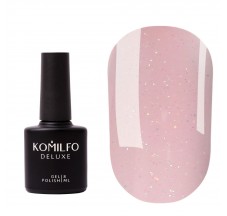 Komilfo Moon Crush Base 106 milky pink base, gold glitter, translucent, 8 ml
